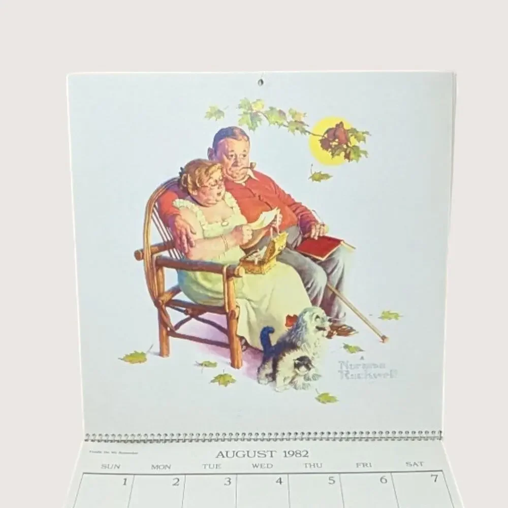 1982 Norman Rockwell Vintage Wall Calendar